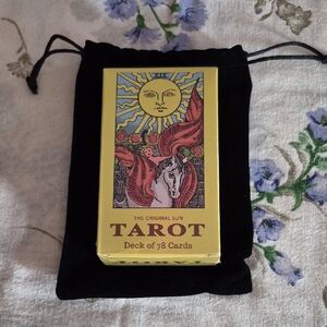 The Original Sun Tarot Deck With Velvet Drawstring Bag